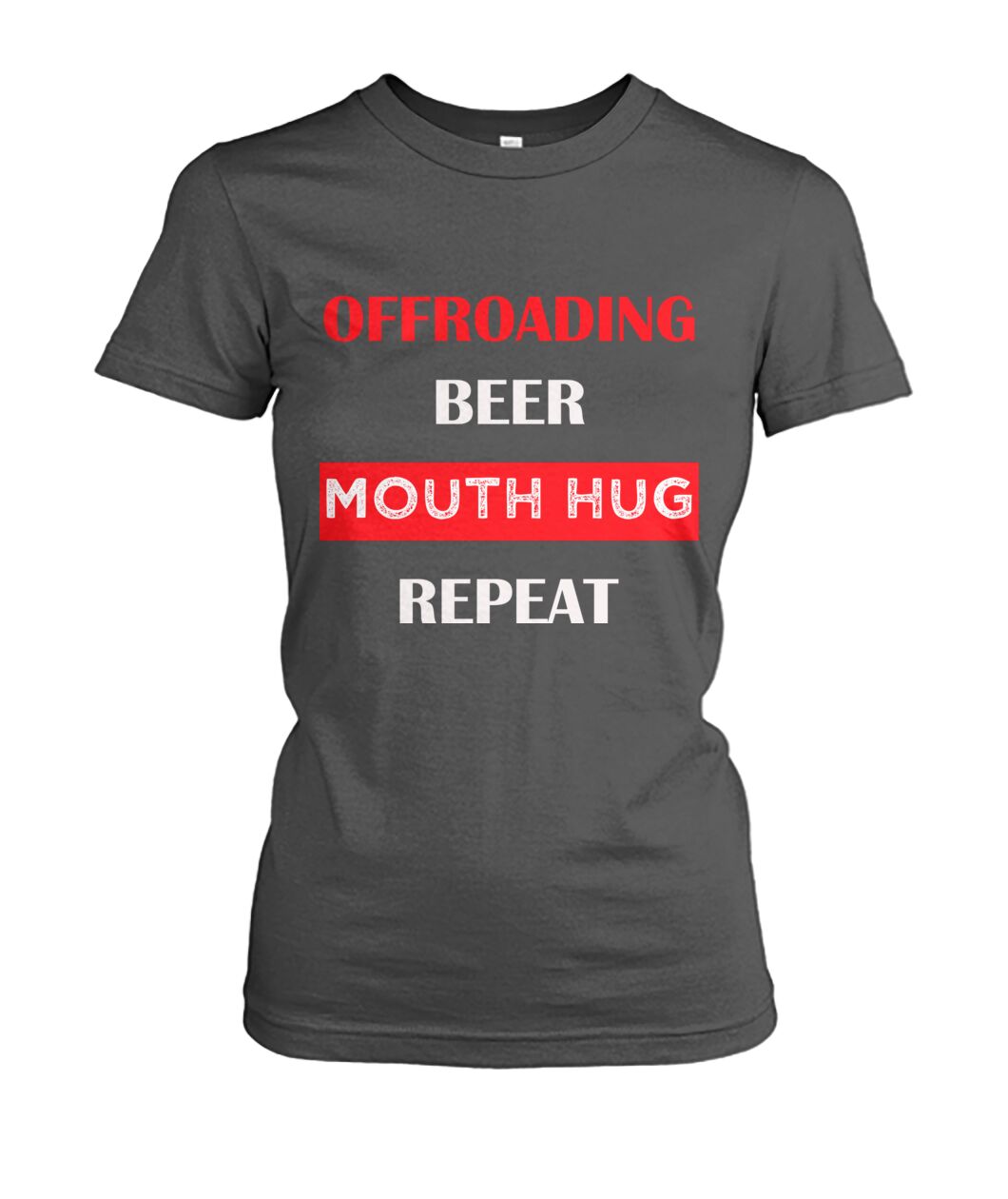 Offroading repeat in RED Women's Crew Tee