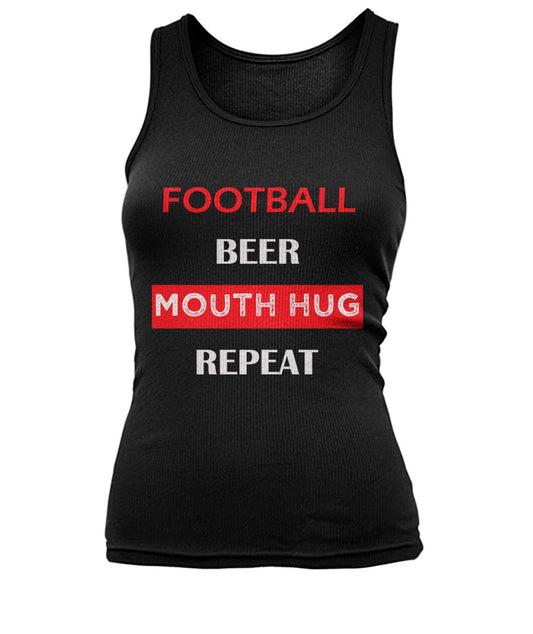 Football repeat in RED Women's Tank Top