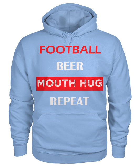 Football repeat in RED Unisex Hoodie