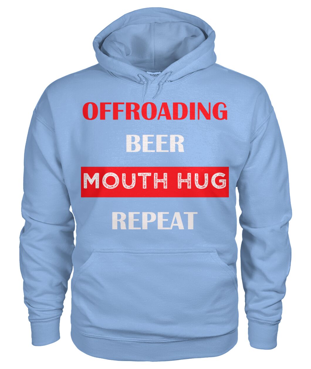 Offroading repeat in RED Unisex Hoodie