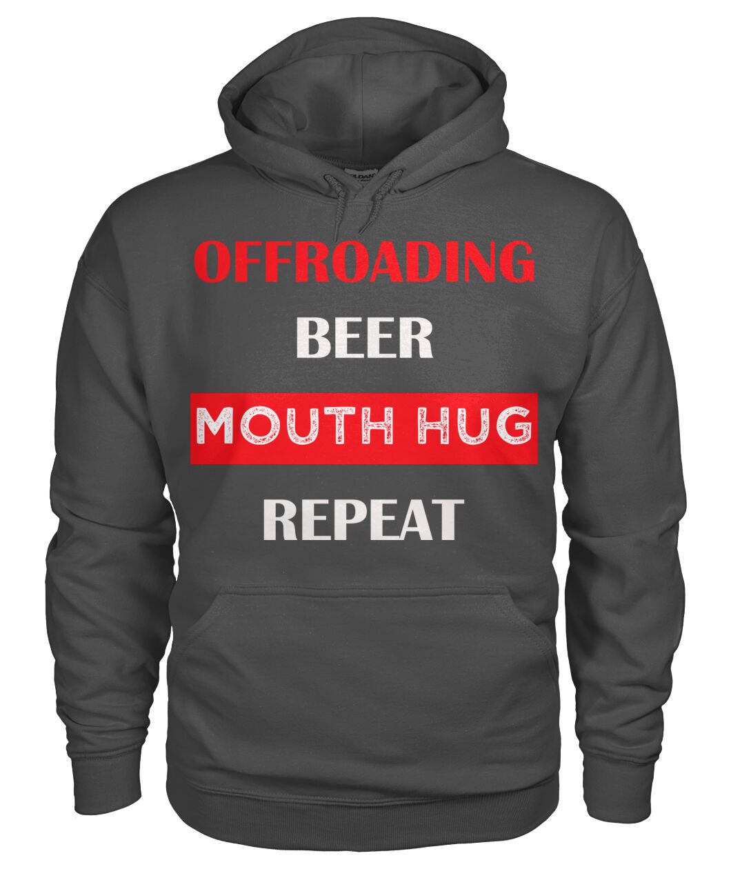 Offroading repeat in RED Unisex Hoodie