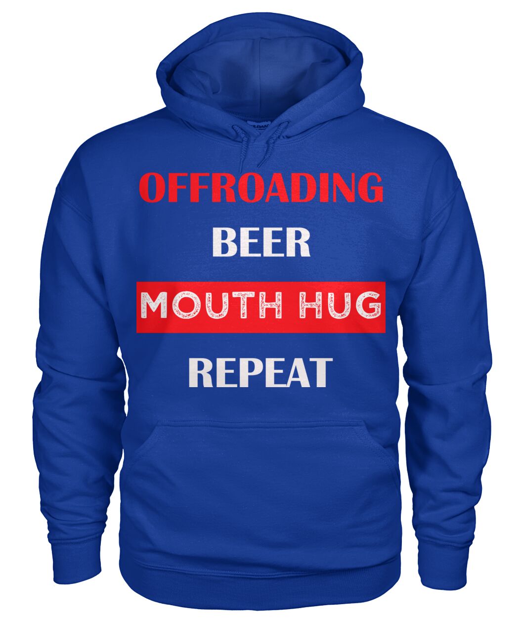 Offroading repeat in RED Unisex Hoodie