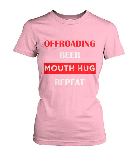 Offroading repeat in RED Women's Crew Tee