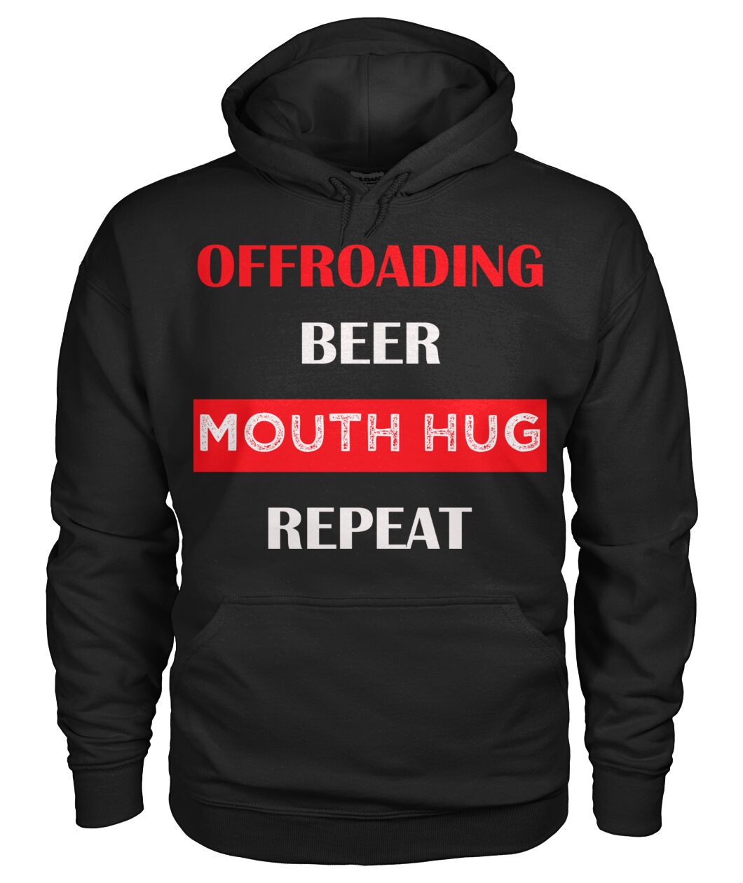 Offroading repeat in RED Unisex Hoodie