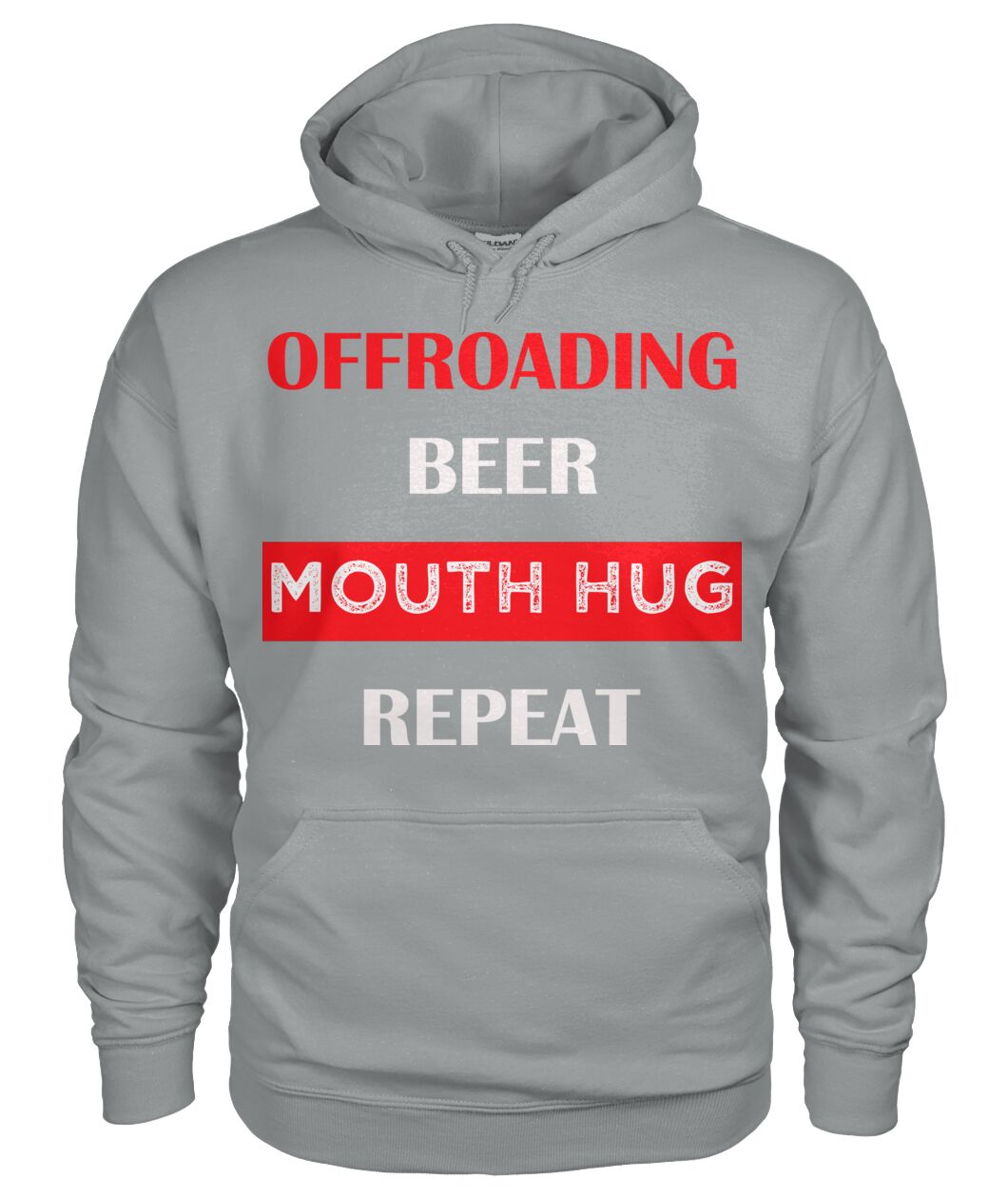 Offroading repeat in RED Unisex Hoodie