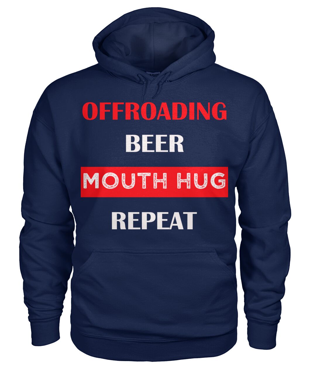 Offroading repeat in RED Unisex Hoodie